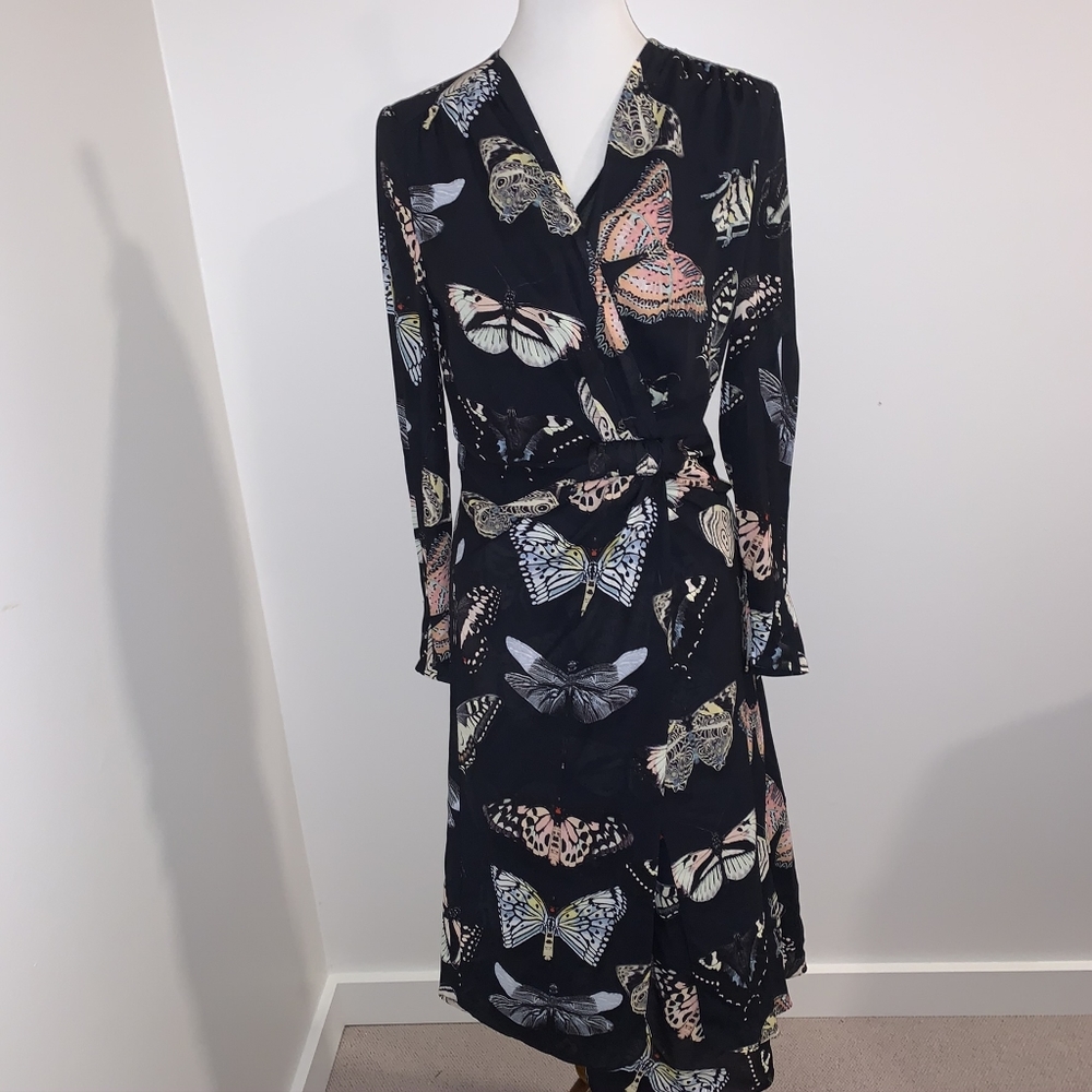 Reiss Lita Twist Front Butterfly Dress